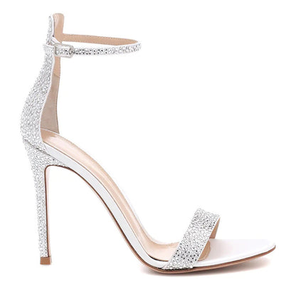 Sandales Talon Aiguille Strass Bout Rond