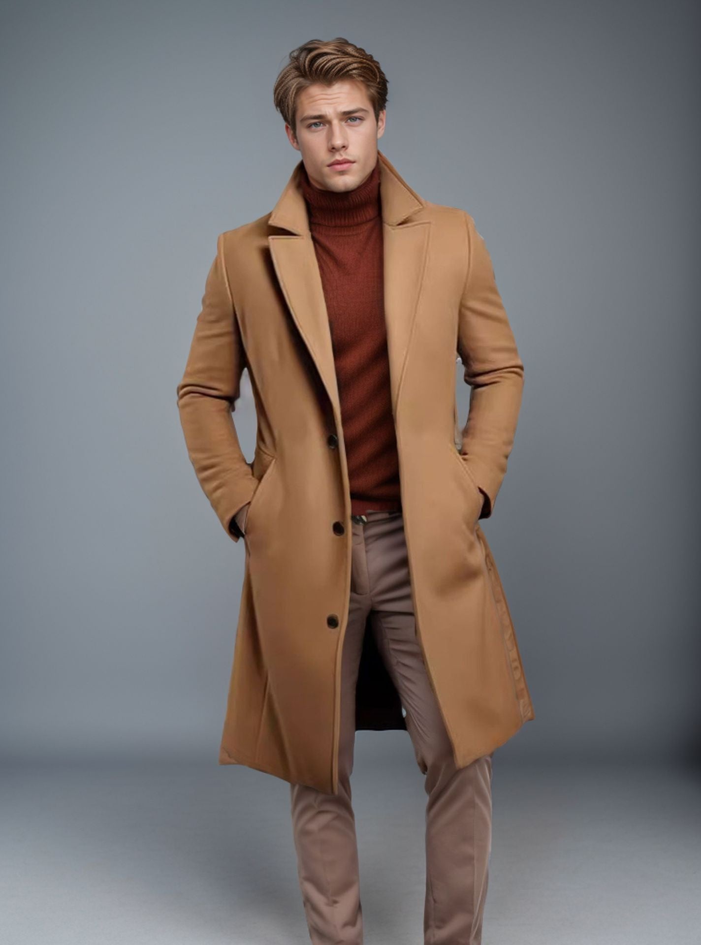John - Manteau Homme Mi-Long - Automne Hiver