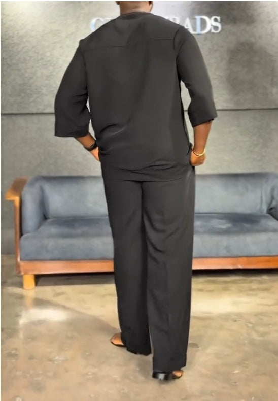 Ensemble Chemise Pantalon Taille Haute Homme