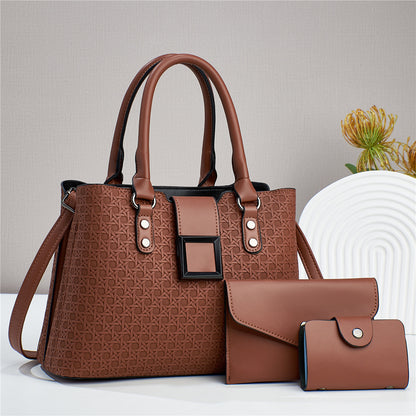 👜 NAFISSATOU – Set 3-en-1 Élégance Tressée & Polyvalente 💼✨