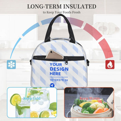 Black Handy Crossbody Insulated Lunch Bag