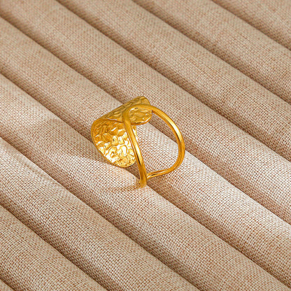 Personalized Stainless Steel Ring With Color-retaining Diamond Inlay