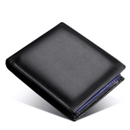 Portefeuille Rayé en Cuir Véritable – Antivol & Stylé