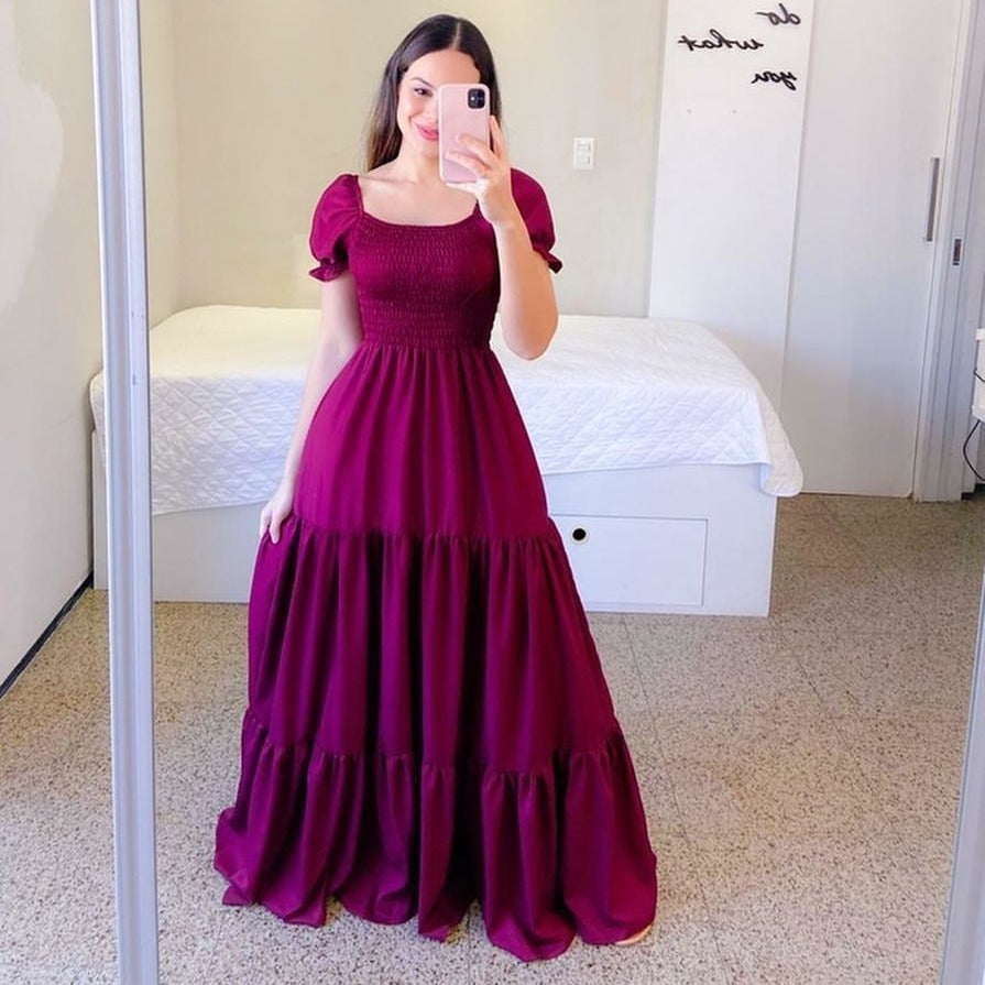 Robe "Amara"  Féérie Florale & Épaules Dénudées