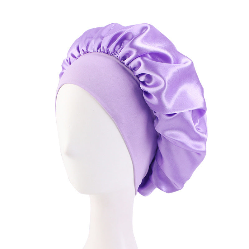 KALY – Bonnet Large Bord Satiné et Élastique