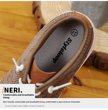 Mesh Breathable Canvas Shoes Block Couple Shoes