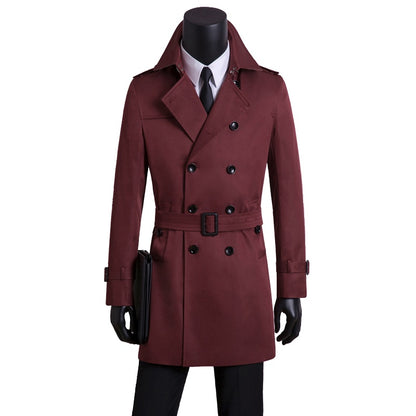 🖤 Yamal Élégance🖤 Trench Coat Long Homme Slim