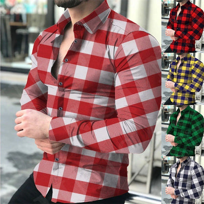 European And American Men's Long-sleeved Shirt Printing