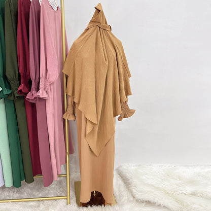👑 Robe Kaftan  Aïssata  avec Voile Assorti