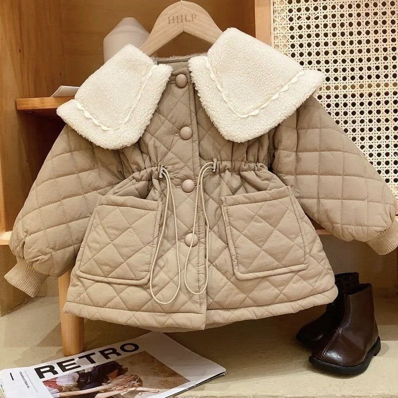 🌺 Liréna – Manteau Doublé Velours Fille