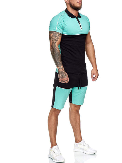 Summer sports suit men's color matching