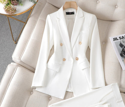 Power Chic – Tailleur Femme à Pantalon Évasé