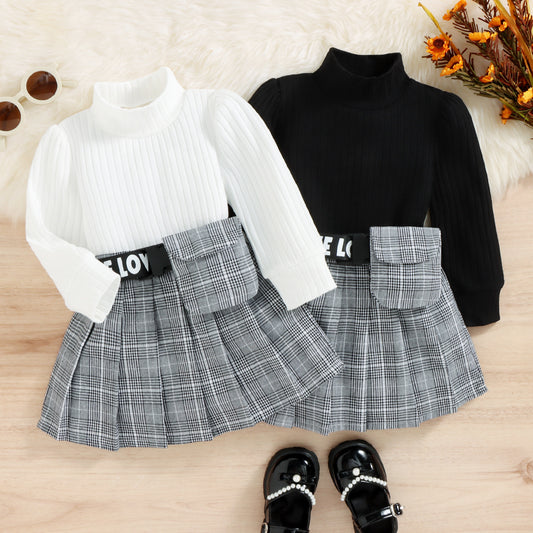 🍁 Ensemble Preppy – 3 Pièces Fille Automne-Hiver
