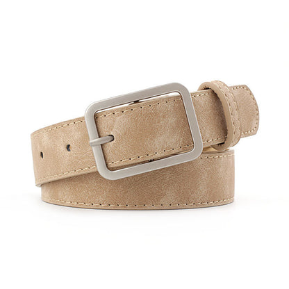 🔲 Ceinture Tendance à Boucle Carrée – Look Minimaliste & Stylé