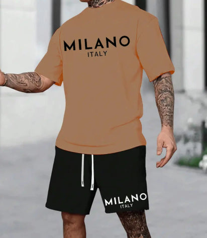 Ensemble T-shirt Col Rond Short Homme