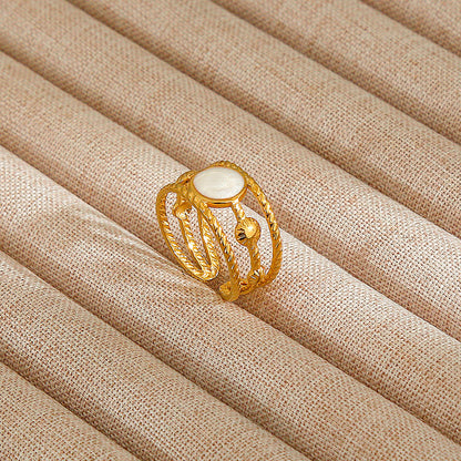 Personalized Stainless Steel Ring With Color-retaining Diamond Inlay