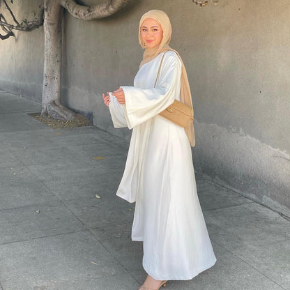 🌙 SALMA – Ensemble Modeste Élégance Satinée pour Femmes Musulmanes ✨