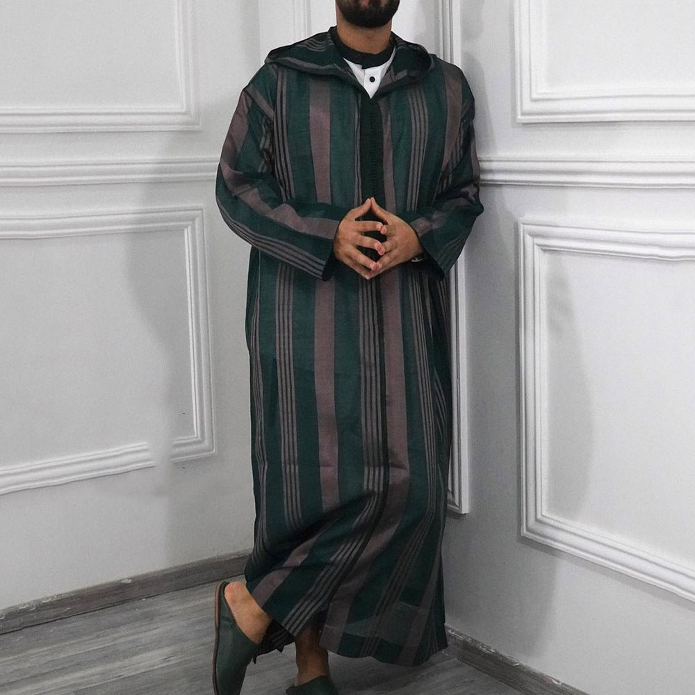 Jellaba Traditionnelle Homme à Capuche Imprimée