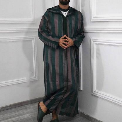 Jellaba Traditionnelle Homme à Capuche Imprimée