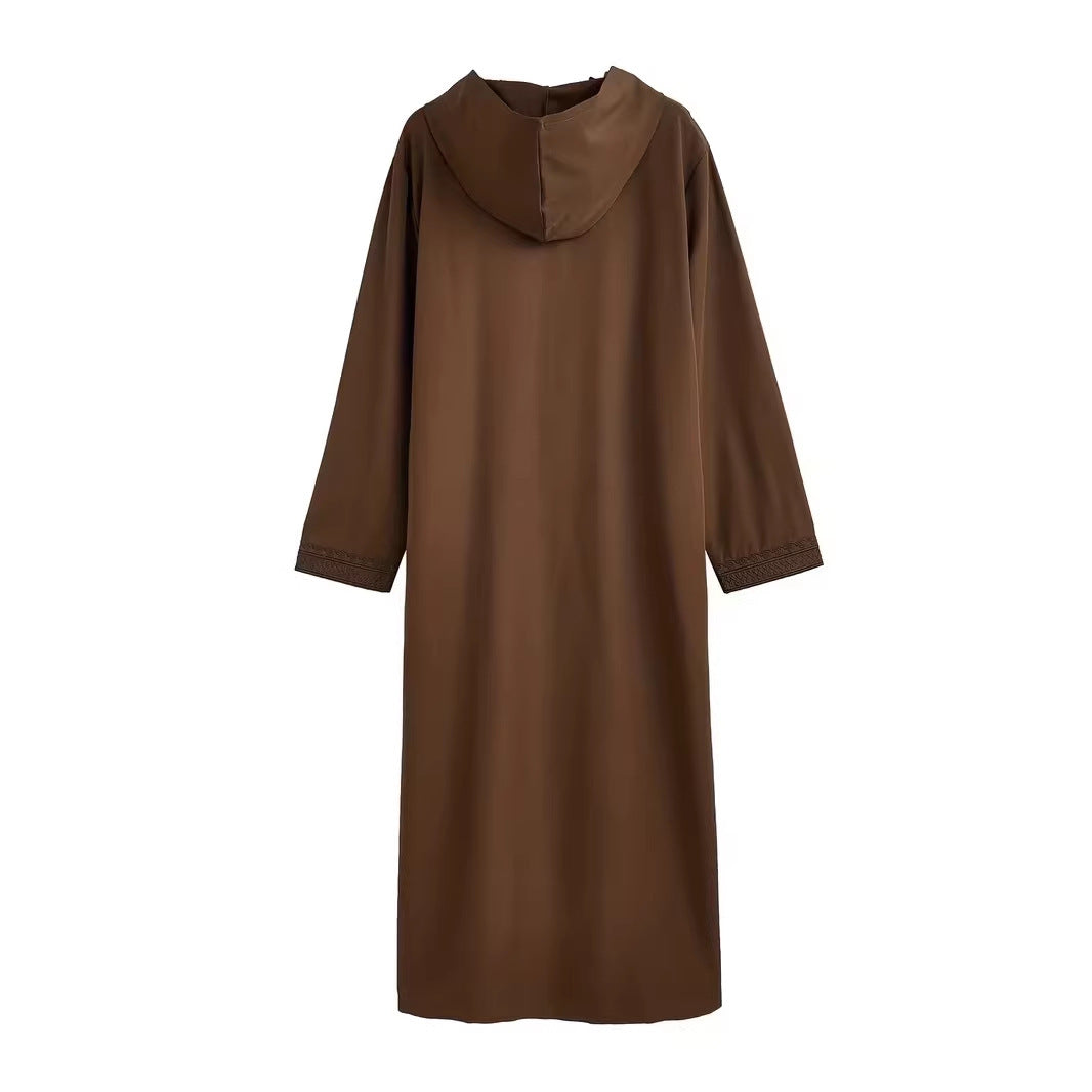 Jellaba Homme Brodée – Brun