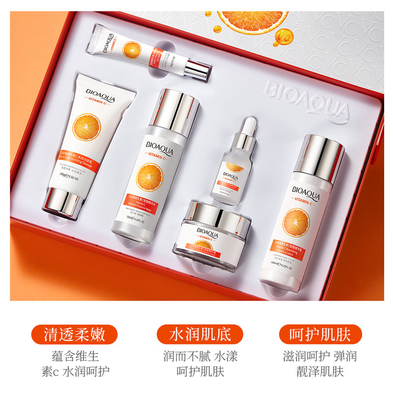 🍊 BioAqua Vitamin C Hydra Glow – Set of 6 face and eye treatments ✨