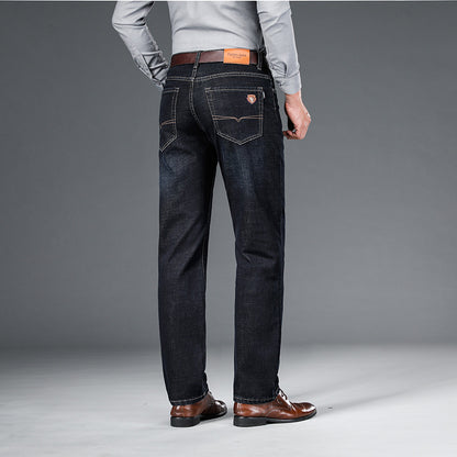 Men's Fashion Personality Spring Jeans Loose Straight