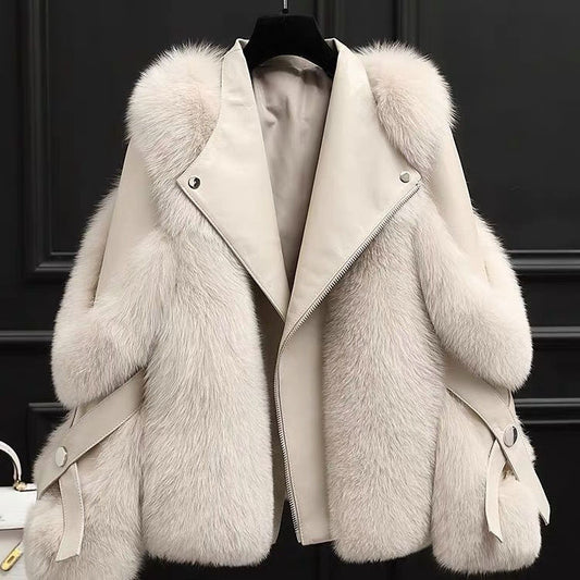 Amahle – Manteau Royal en Laine et Fourrure