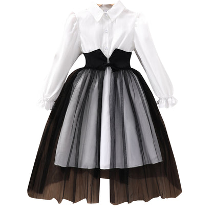 🧚‍♀️ Robe Fille Tendance avec Détail en Tulle – Élégance & Style