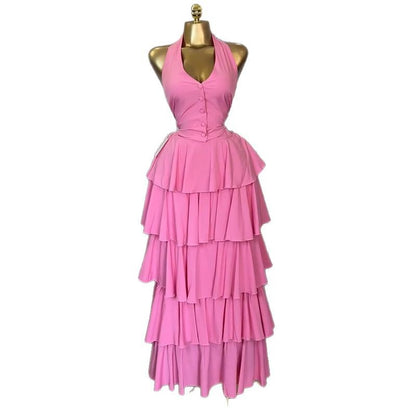 💖 Biba – Ensemble Évasé Glamour & Haut Dos Nu