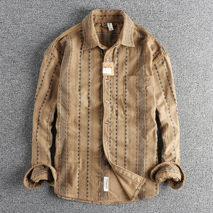 Ethnic Style Navajo Totem American Retro Casual Men's Shirt