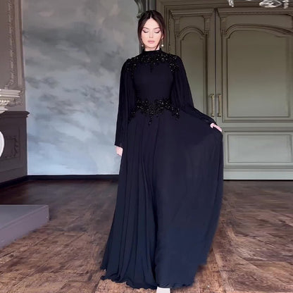 ✨ Nafatou – Robe Orientale Élégante  🌙🖤