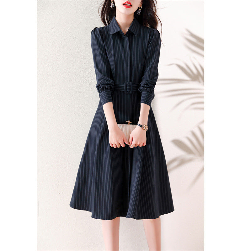 💙 Nabana – Robe Élégante Slim Fit Bleu Marine