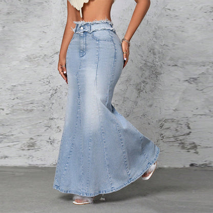 🖤 Sounaya – Robe en Denim Femme Casual