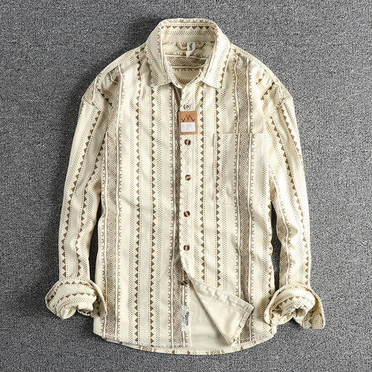Ethnic Style Navajo Totem American Retro Casual Men's Shirt