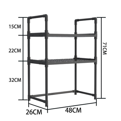 Multi-functional Kitchen Microwave Oven Storage Double-layer Kitchen Seasoning Rack