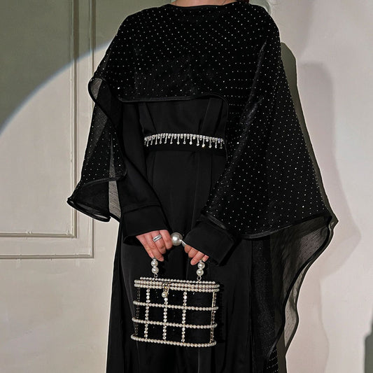 Women's Muslim Clothing Simple Cloak Robe Starry Robe