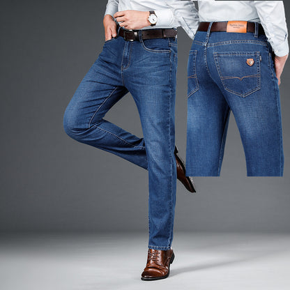 Men's Fashion Personality Spring Jeans Loose Straight