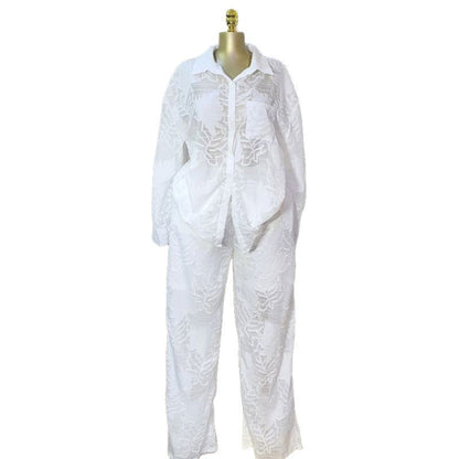 💎 Timchou – Ensemble Élégance Décontractée Chemise & Pantalon