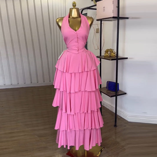 💖 Biba – Ensemble Évasé Glamour & Haut Dos Nu