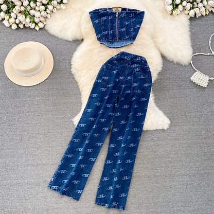 Ensemble Jean & Bustier Top – Look Tendance
