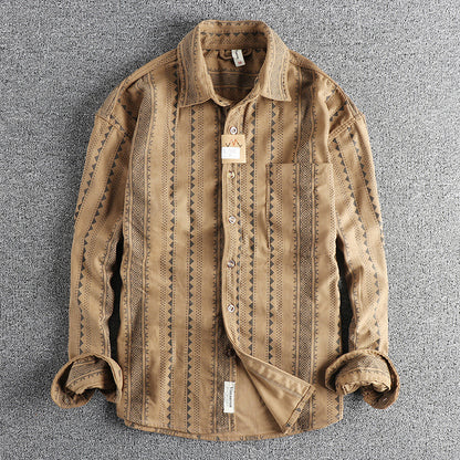 Ethnic Style Navajo Totem American Retro Casual Men's Shirt
