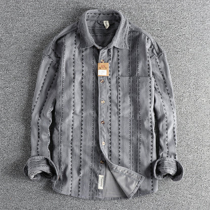 Ethnic Style Navajo Totem American Retro Casual Men's Shirt
