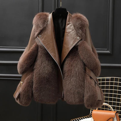 Amahle – Manteau Royal en Laine et Fourrure