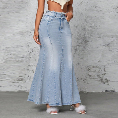 🖤 Sounaya – Robe en Denim Femme Casual