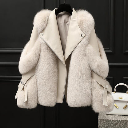 Amahle – Manteau Royal en Laine et Fourrure