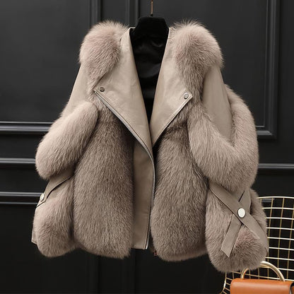 Amahle – Manteau Royal en Laine et Fourrure