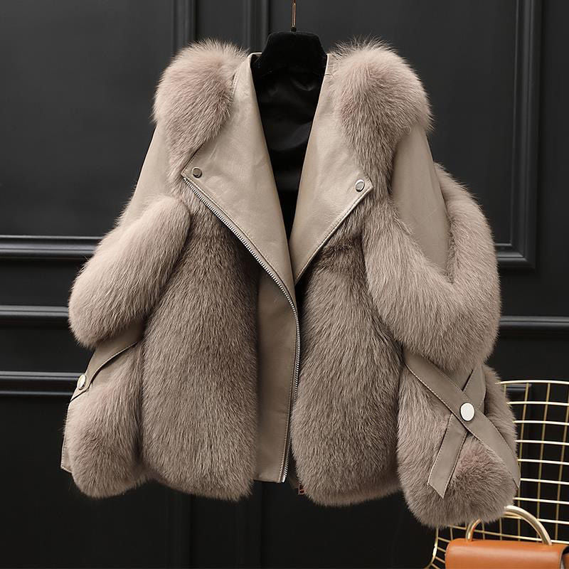 Amahle – Manteau Royal en Laine et Fourrure