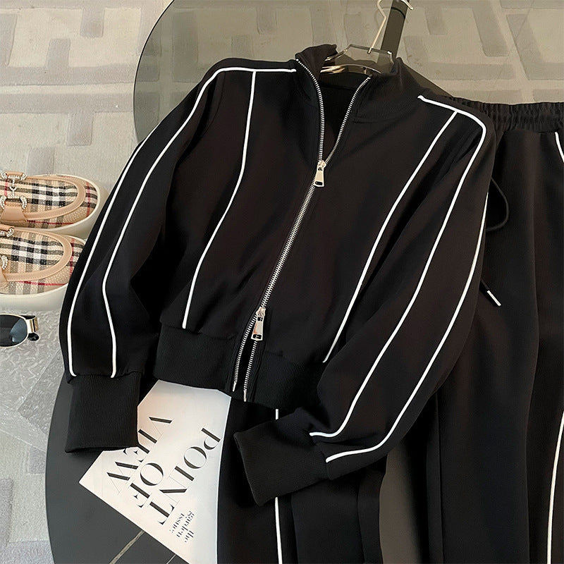 🖤 Falyra – Ensemble Cardigan Cintré et Pantalon Large