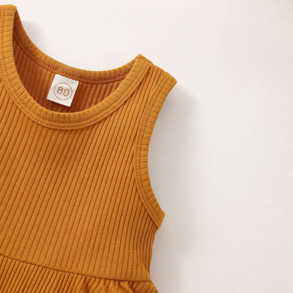Round Neck Cotton Vest Summer Girls' Dress