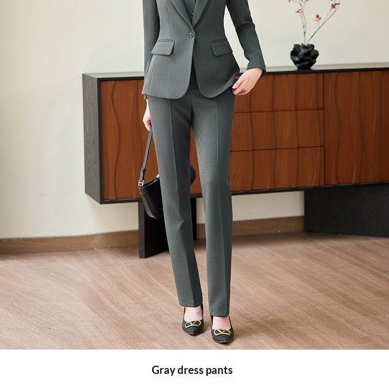 Tailleur Bureau Gilet Pantalon Court